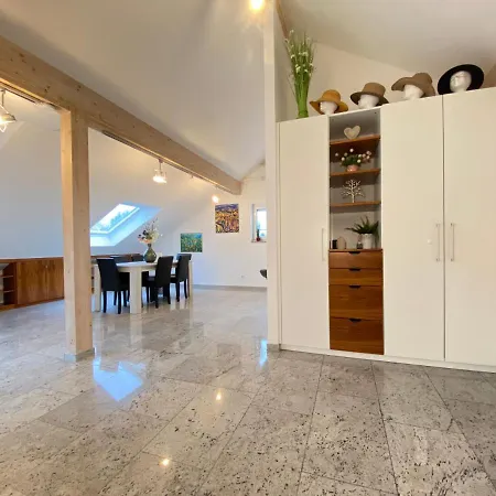 4 Apartment, 125 Qm, Ruhig Und Zentrumsnah, Max 5 Pers, Dachterasse, Garage, 1000 Mbit 伯布林根